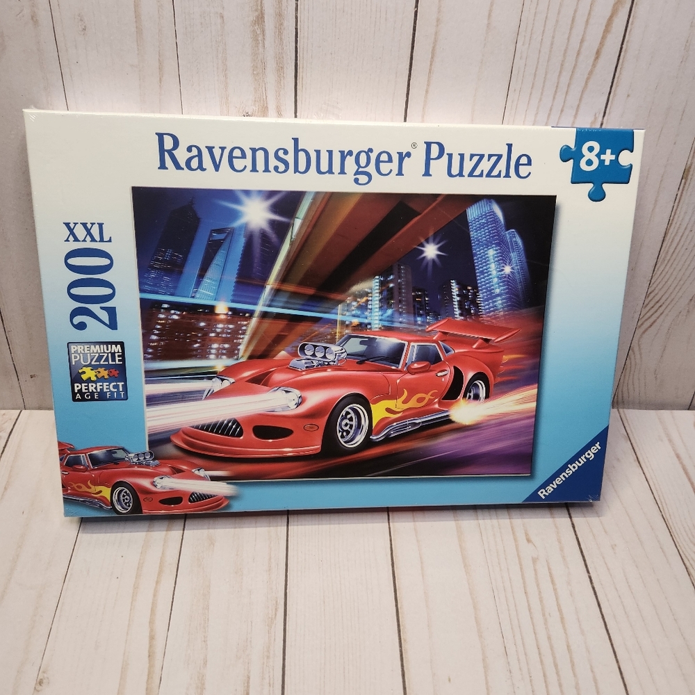 Complete Ravensburger "Roter Blitz" Red Muscle Car 200 pcs